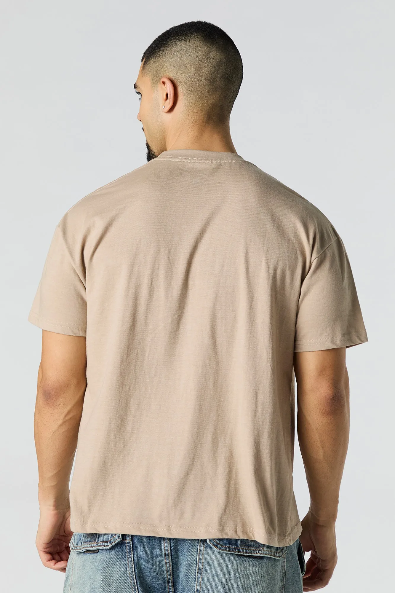 T-shirt ras du cou décontracté uni