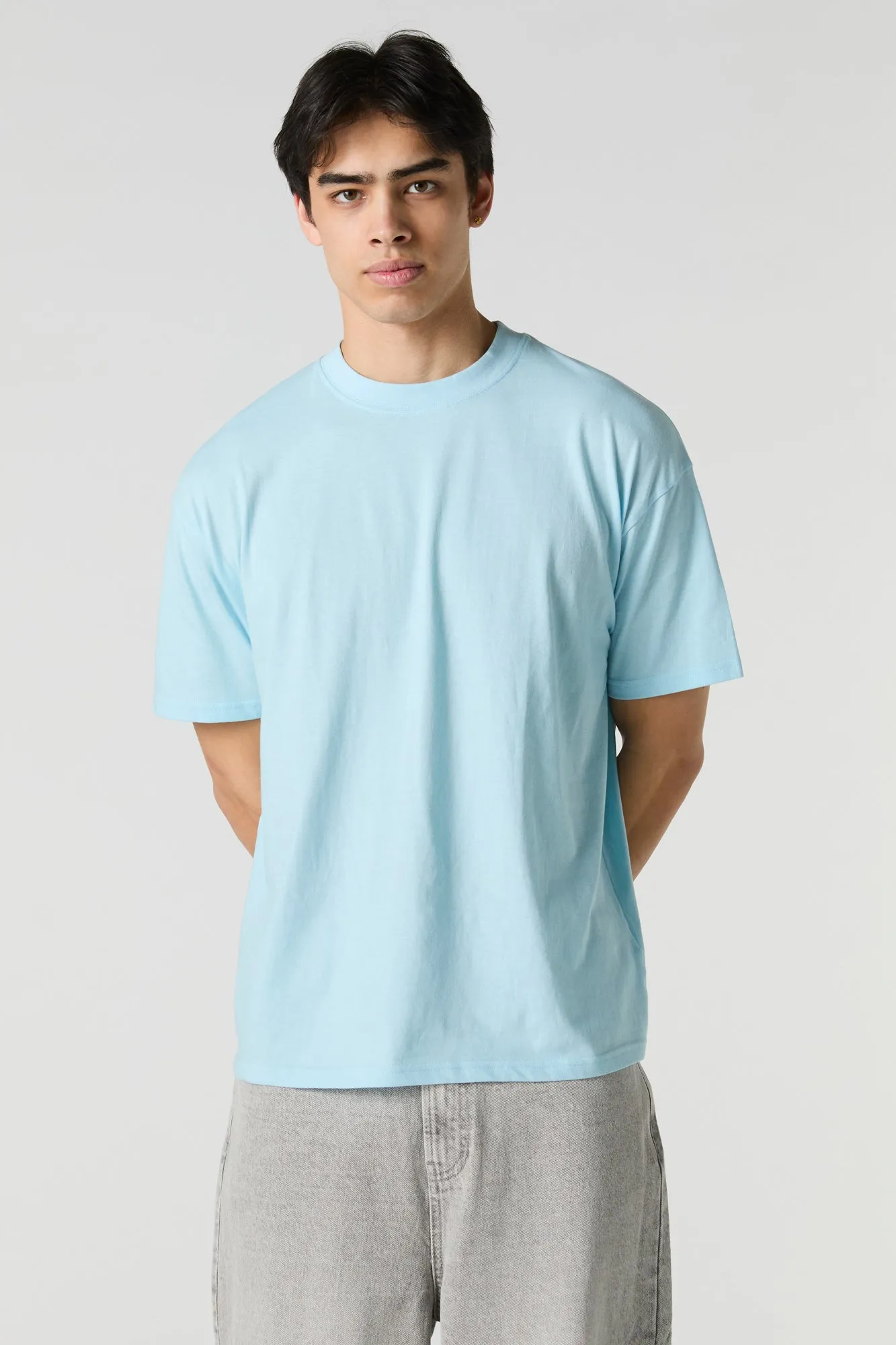 T-shirt ras du cou décontracté uni