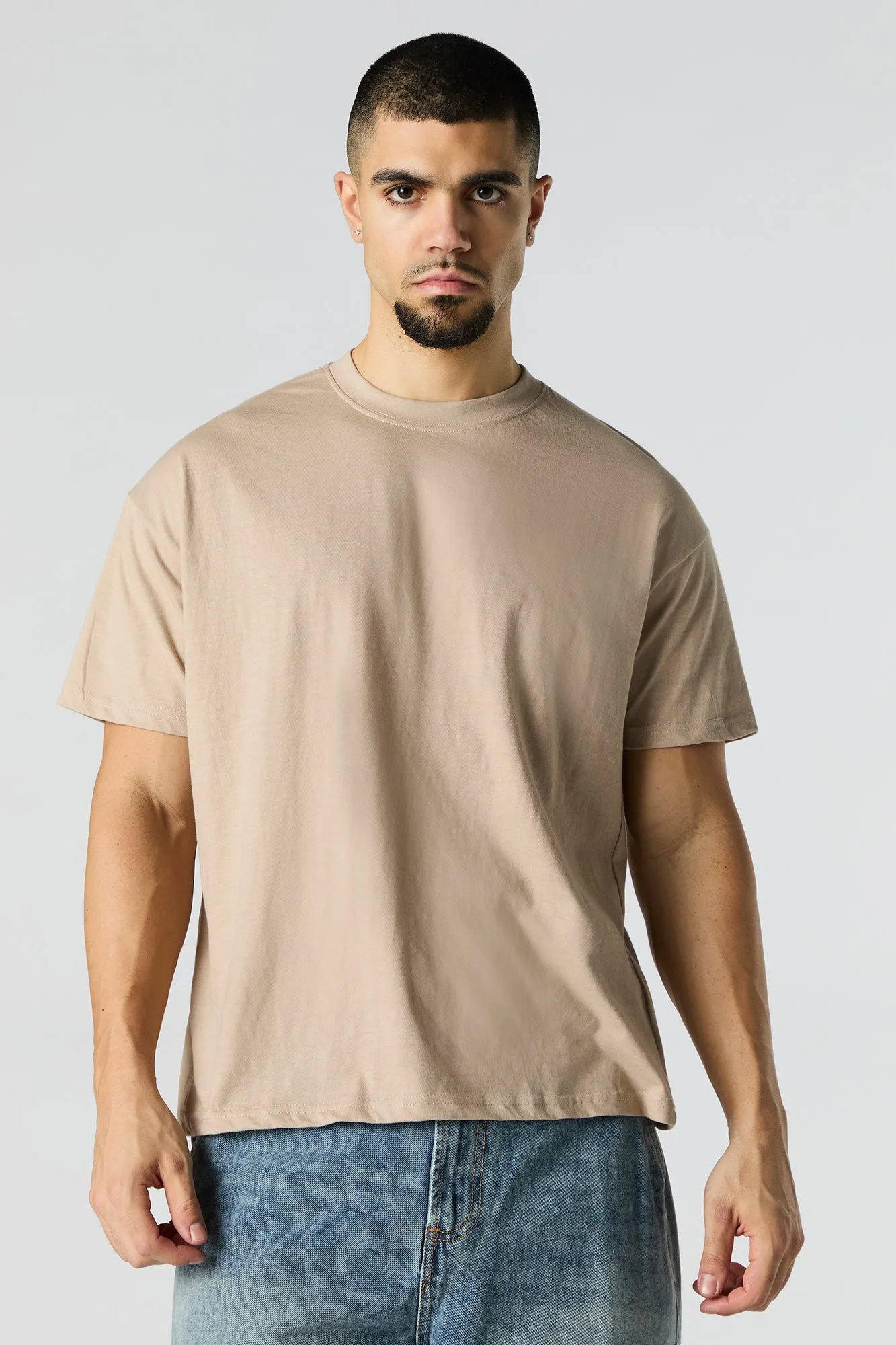 T-shirt ras du cou décontracté uni