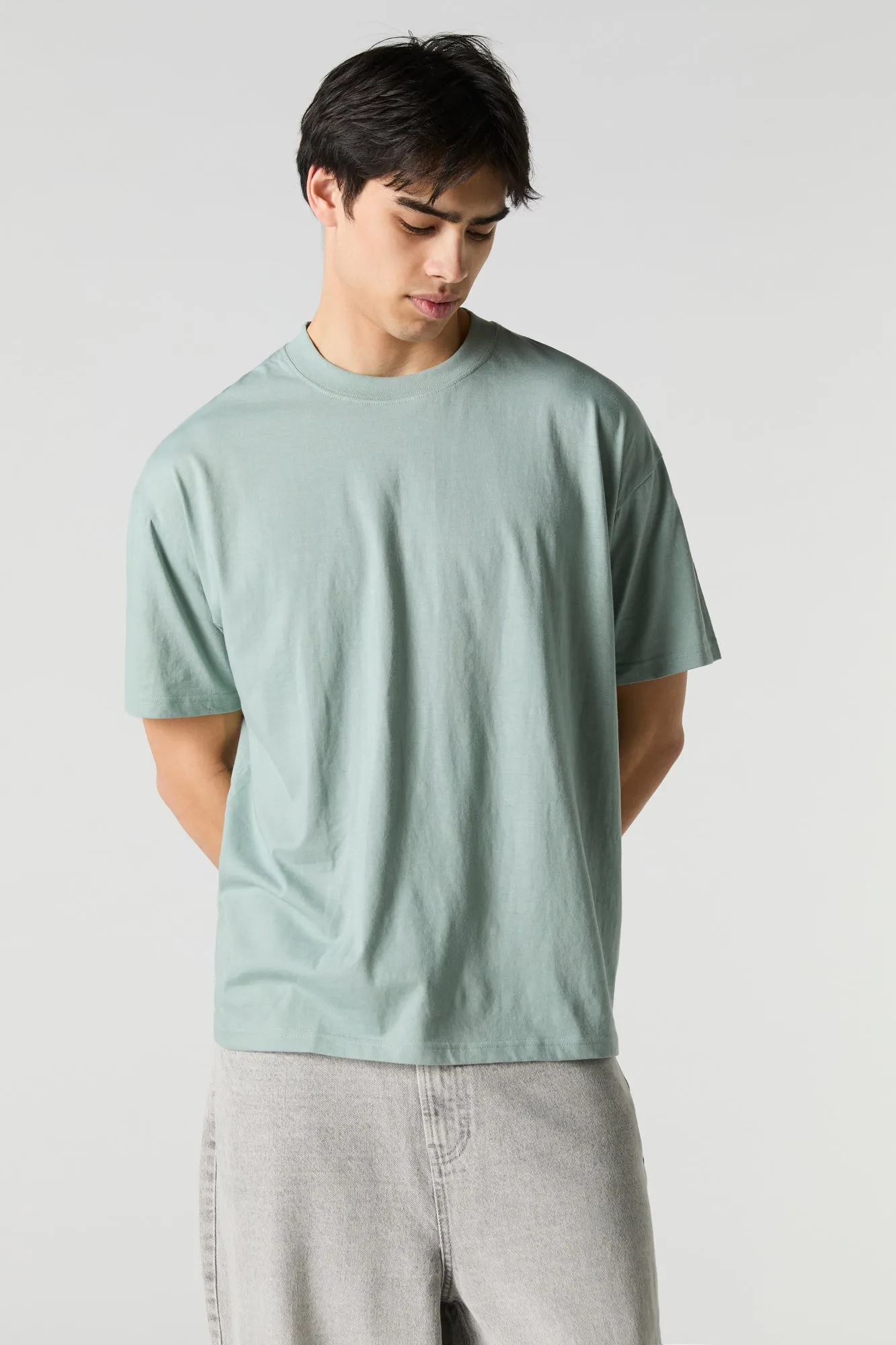 T-shirt ras du cou décontracté uni