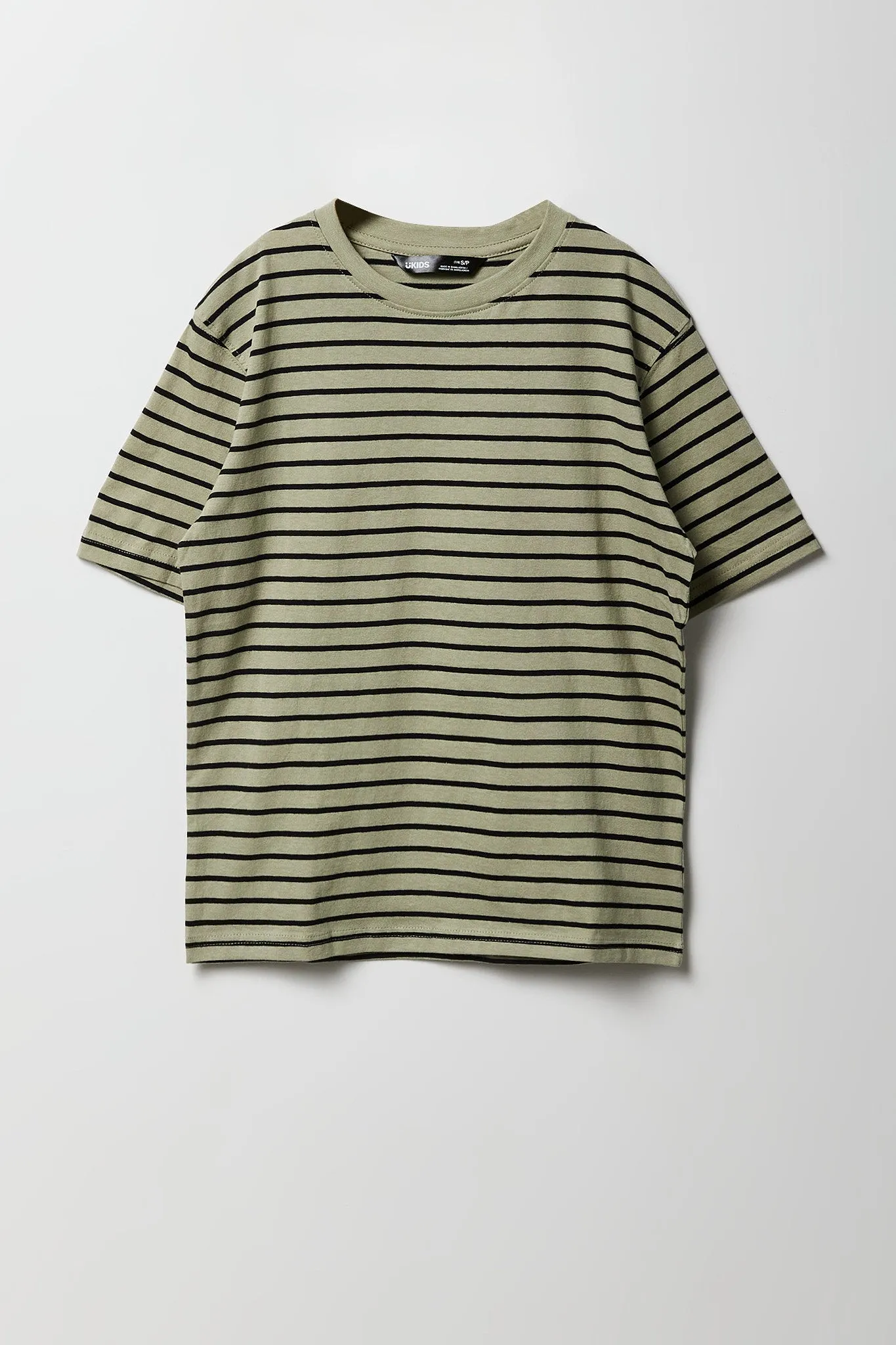T-shirt ras du cou rayé pour garçon