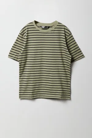 T-shirt ras du cou rayé pour garçon