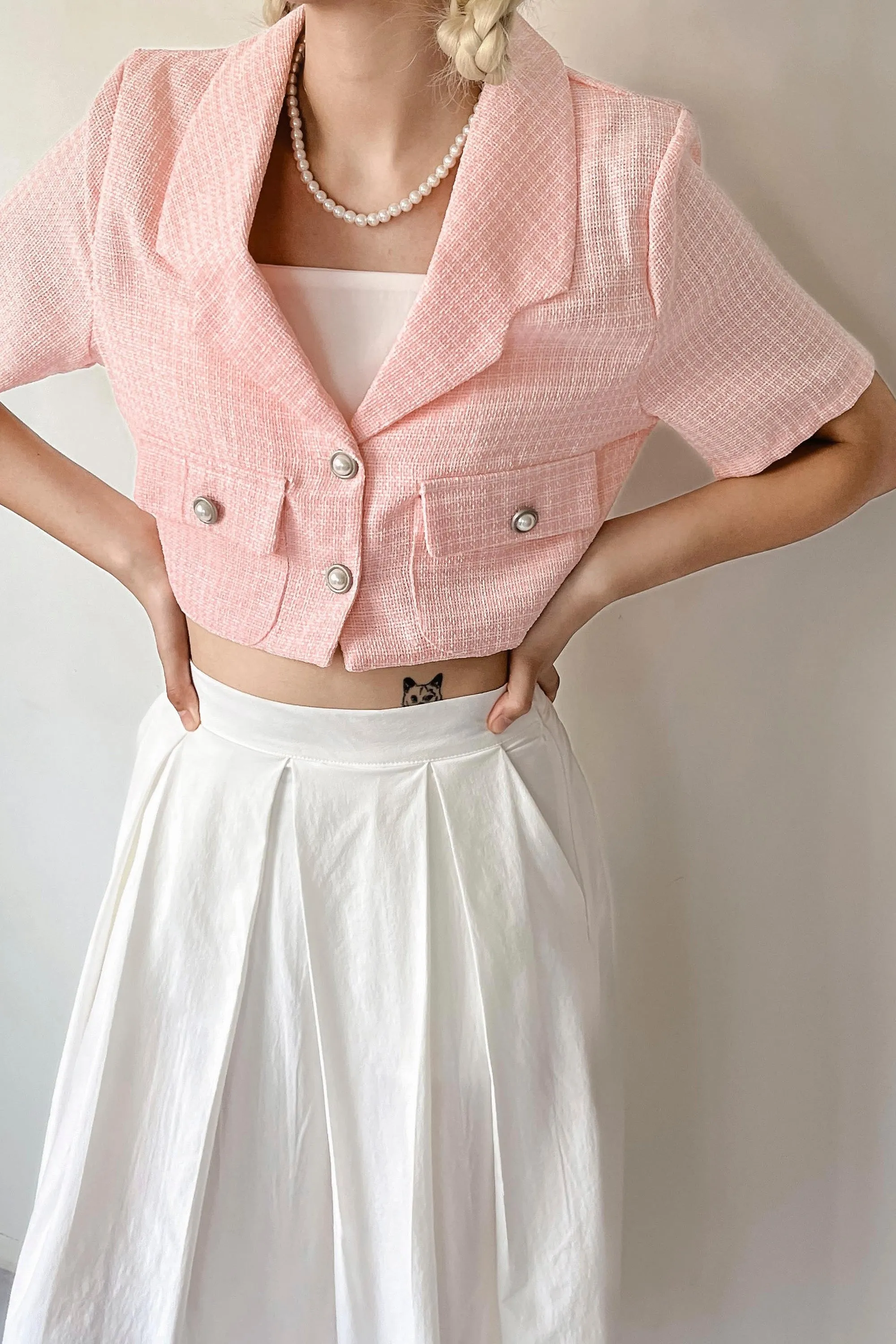 Talia Tweed Crop Jacket