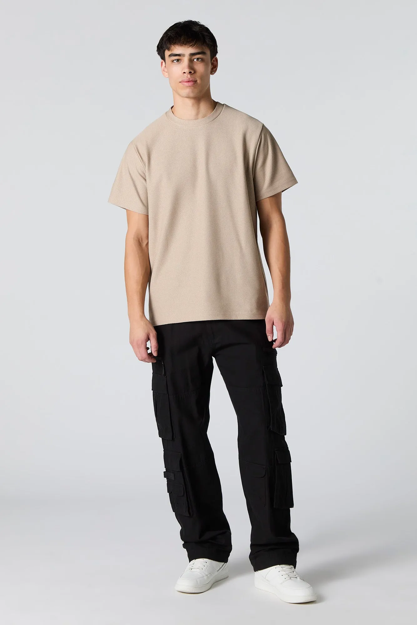 Textured Crewneck T-Shirt