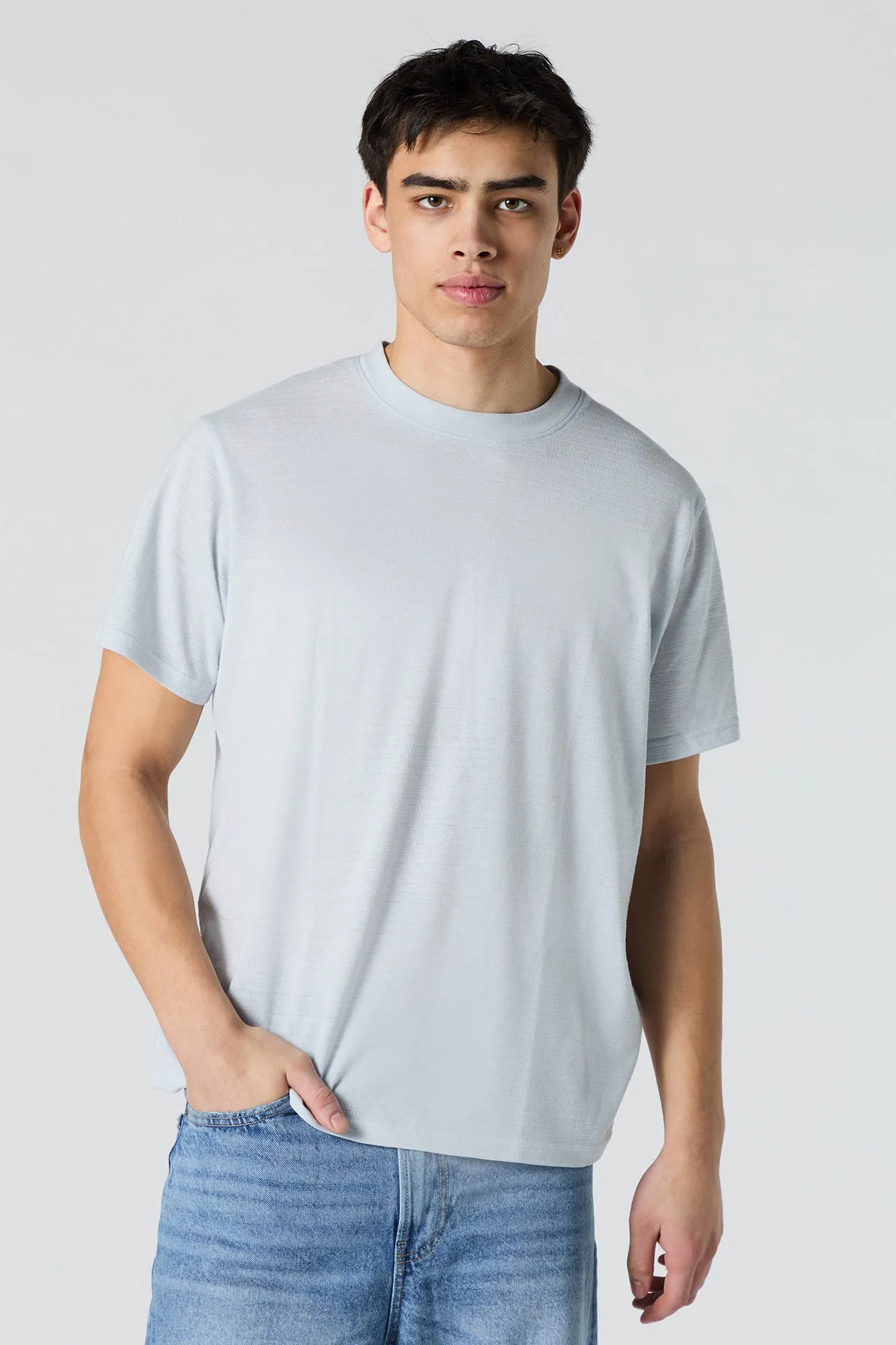 Textured Crewneck T-Shirt