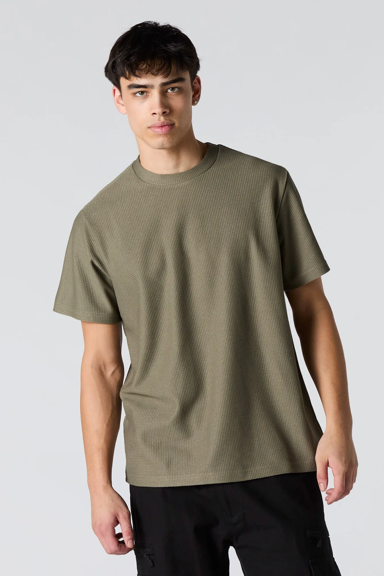 Textured Crewneck T-Shirt