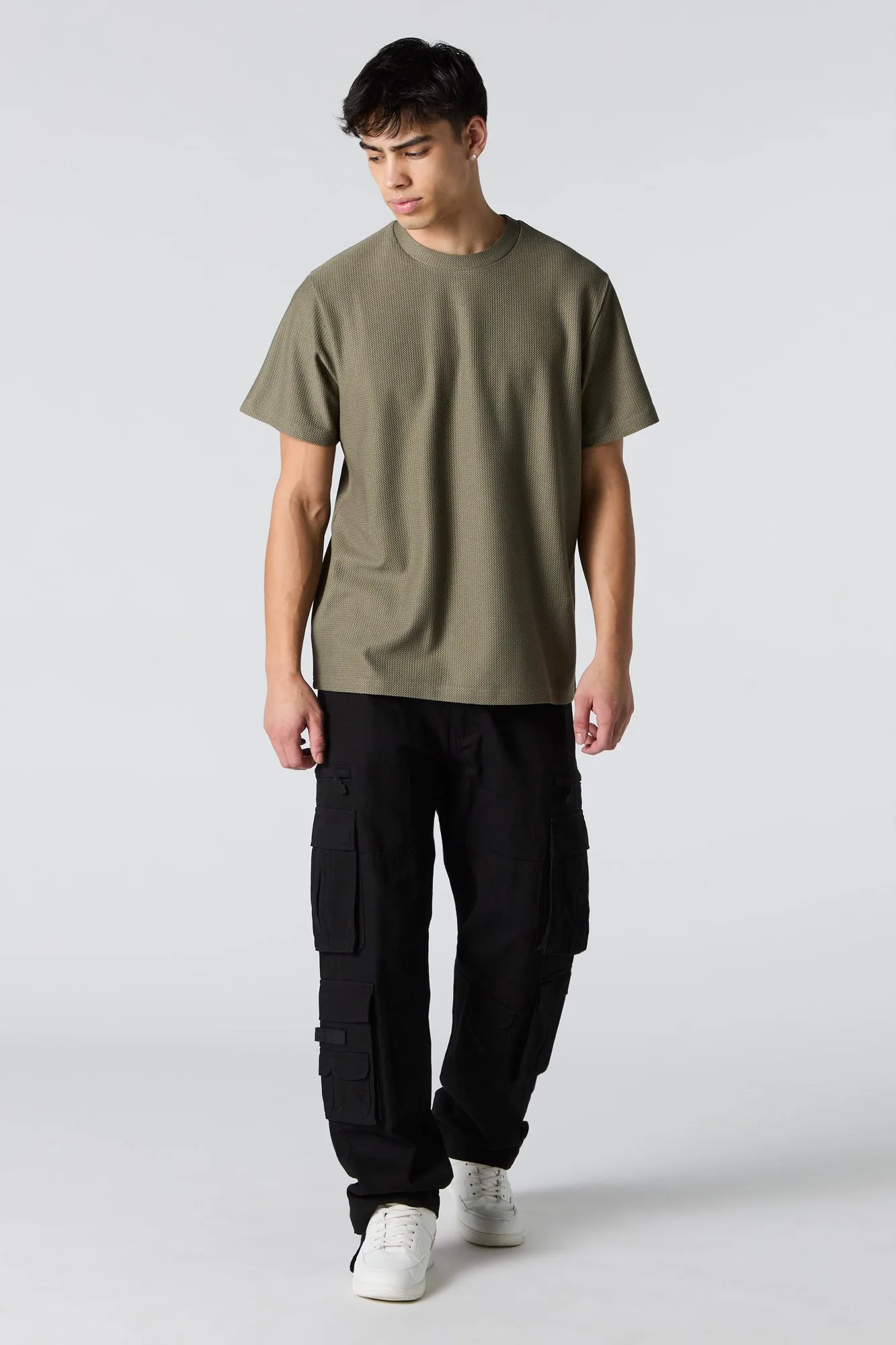 Textured Crewneck T-Shirt