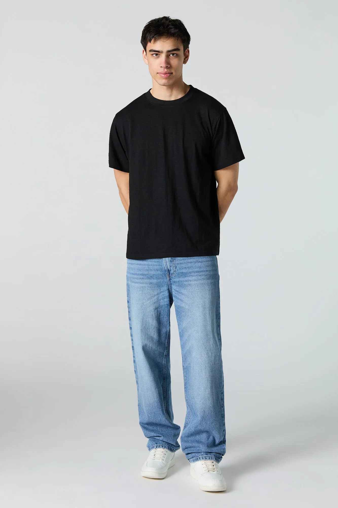 Textured Crewneck T-Shirt