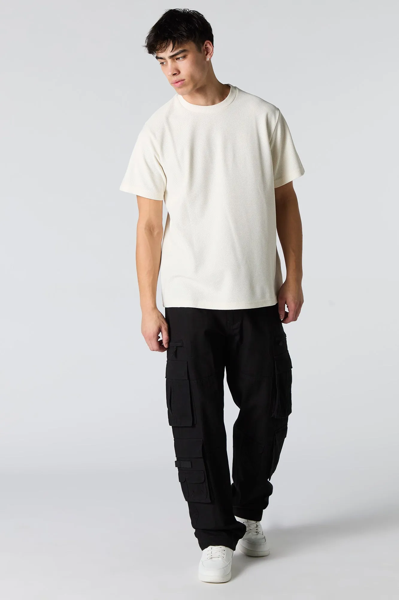 Textured Crewneck T-Shirt
