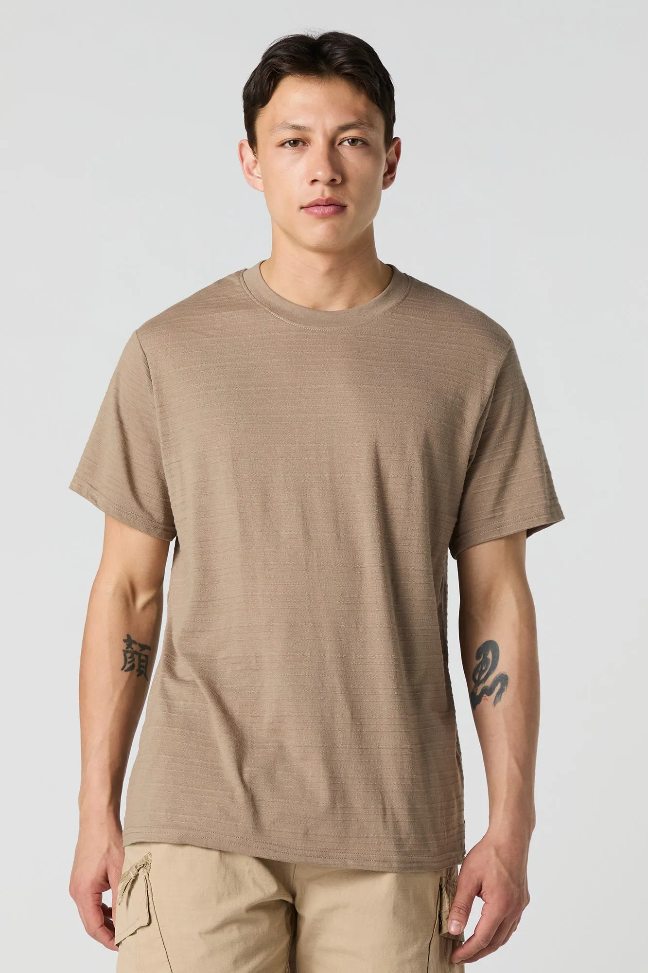Textured Striped T-Shirt