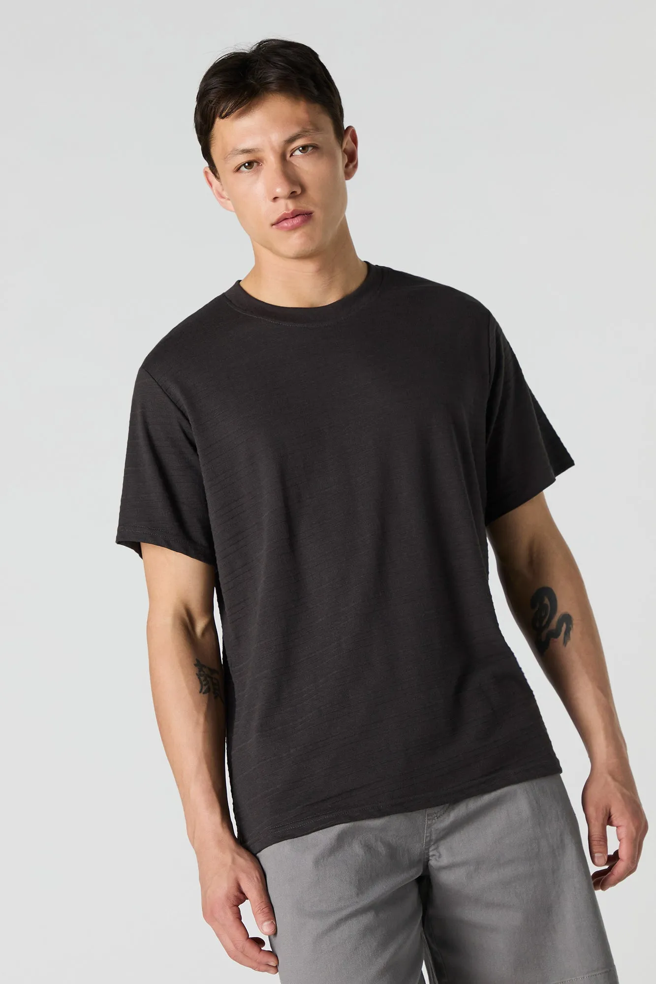 Textured Striped T-Shirt