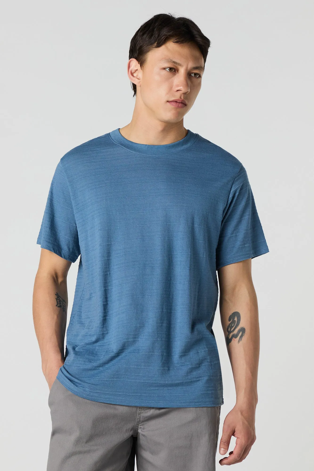 Textured Striped T-Shirt