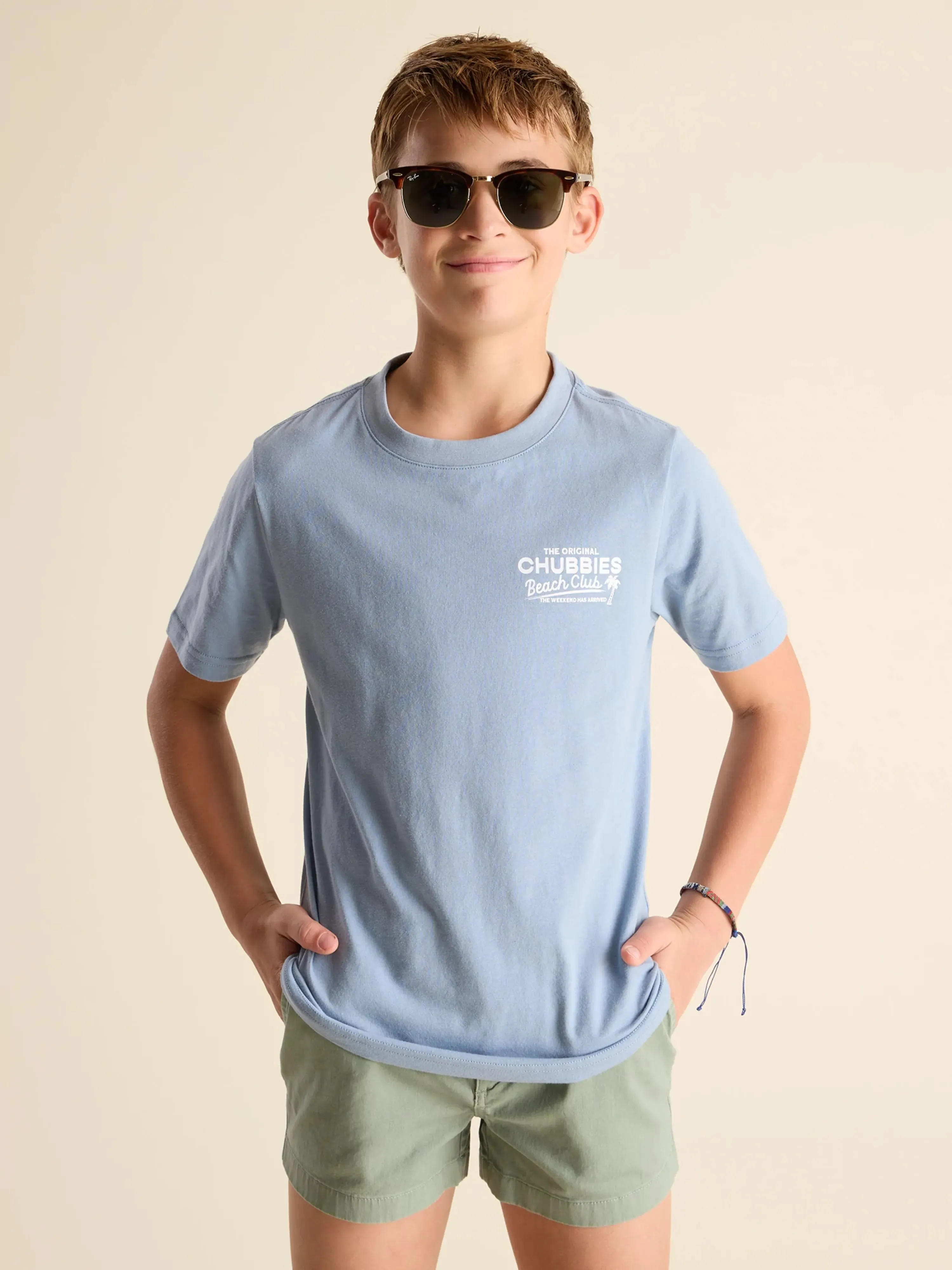 The Beach Club Boy (Boys Non Pocket Graphic T-Shirt)