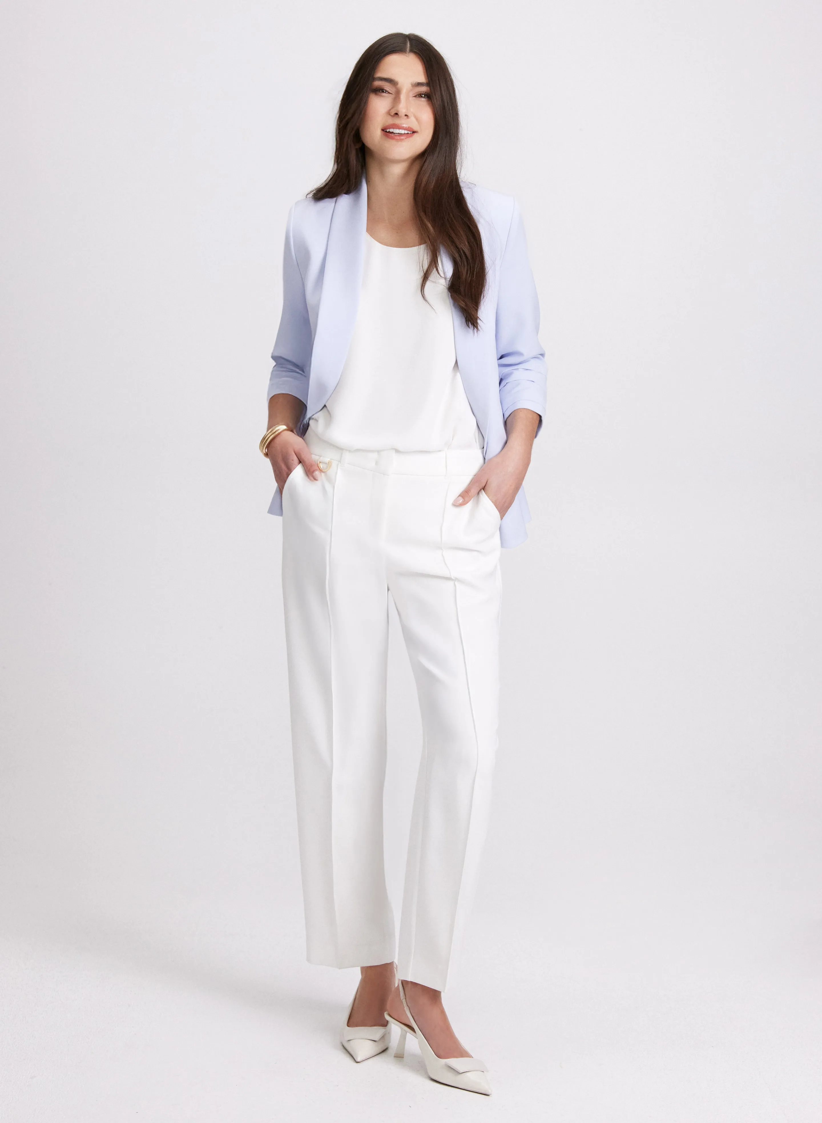 Twill Straight-Leg Pants