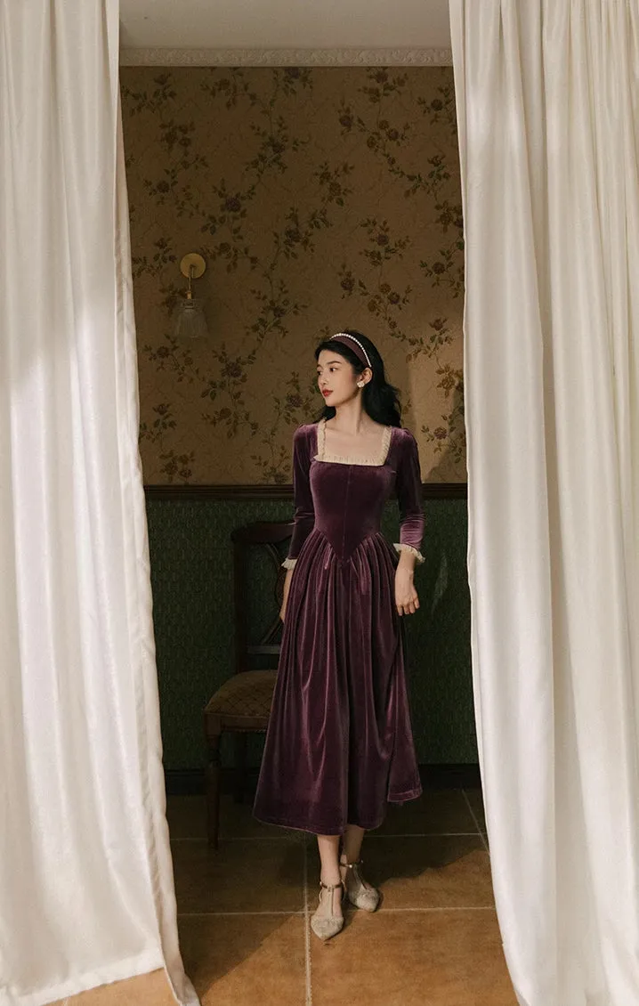 Velvet Princess Midi Dress (2 Colors)