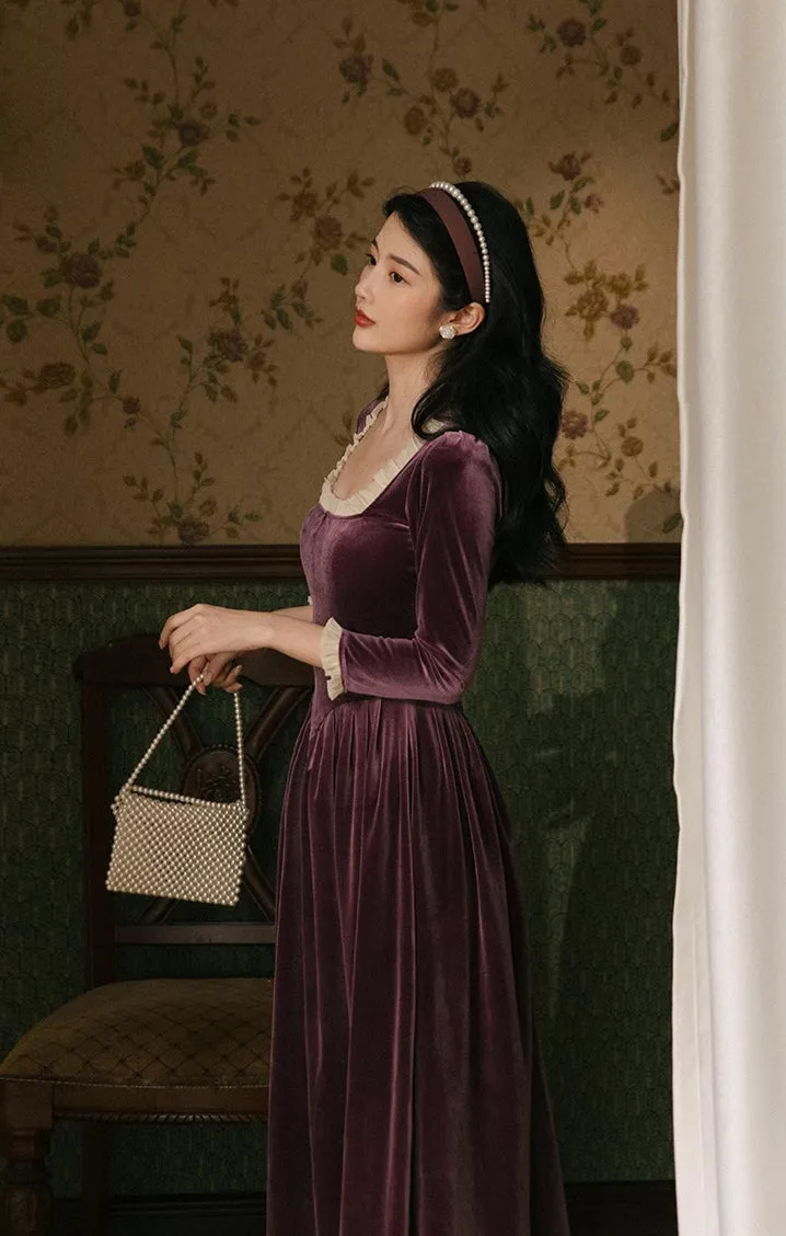 Velvet Princess Midi Dress (2 Colors)
