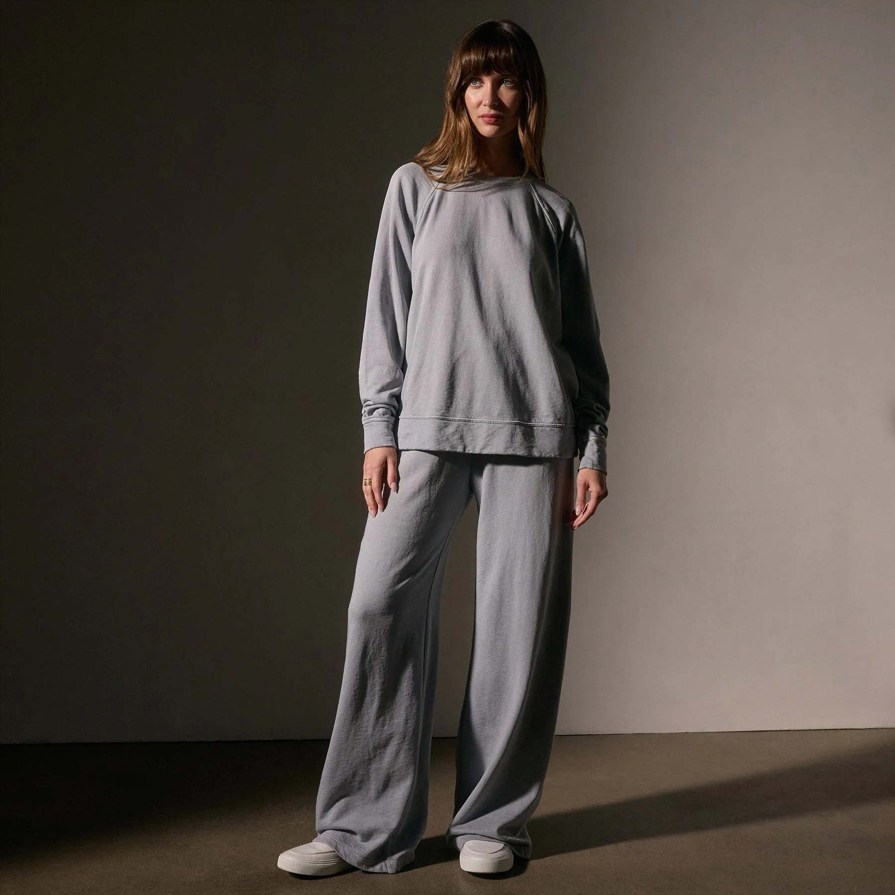 Vintage French Terry Relaxed Sweatshirt - Grey Sky Pigment