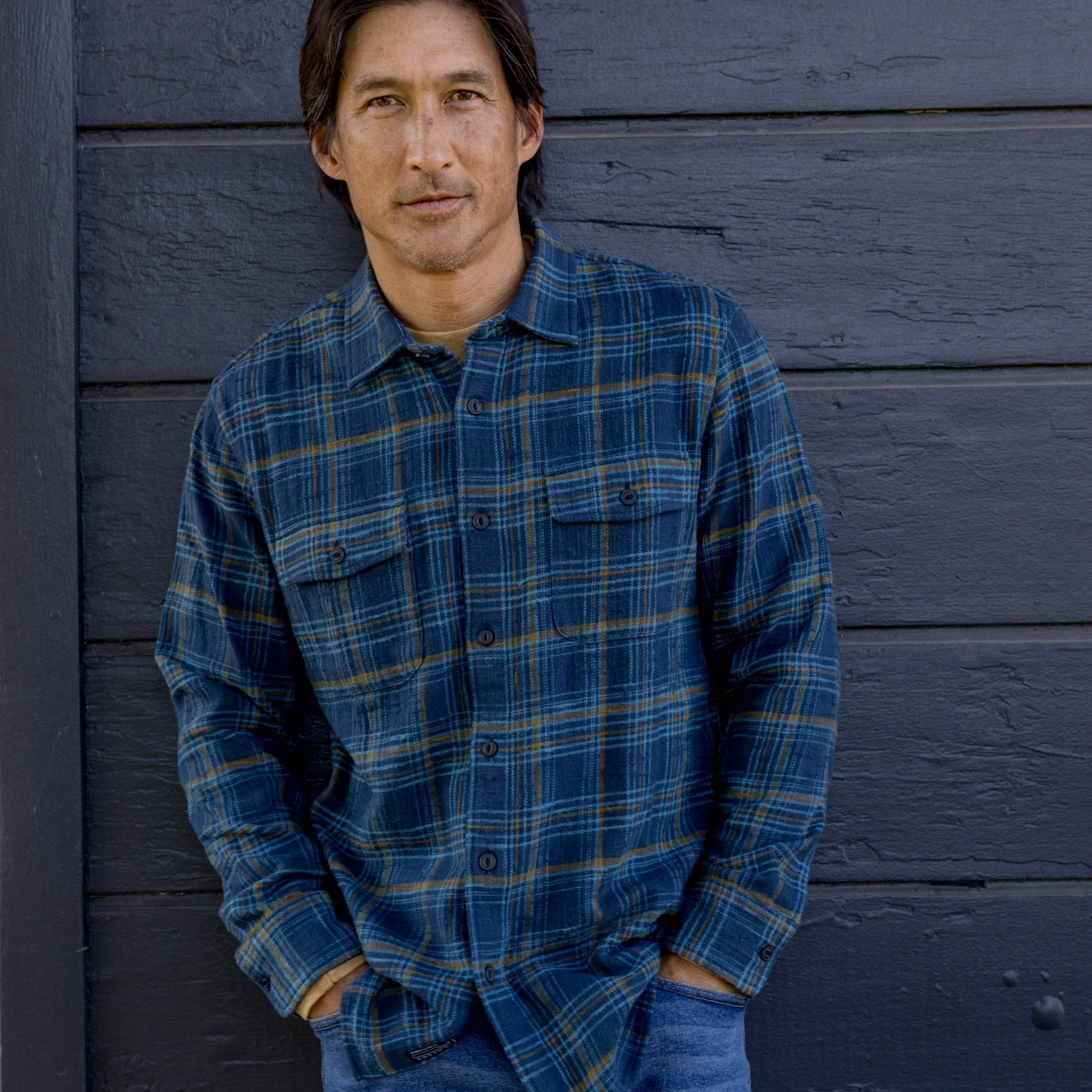 Vintage Slub Twill Shirt - Blue Curry