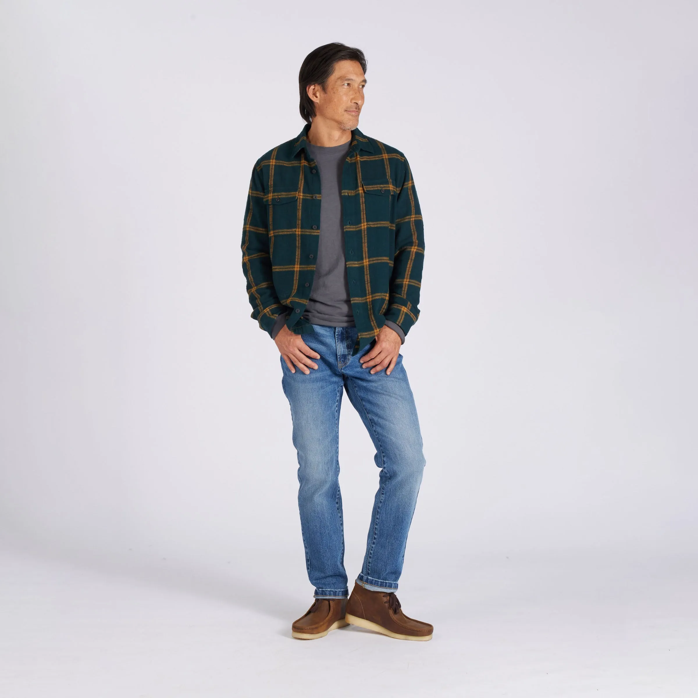 Vintage Slub Twill Shirt - Green Spruce Gold (Final Sale)*