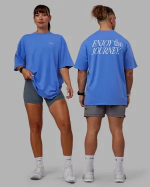 VS1 FLXCotton Tee Oversize - Ultramarine-White
