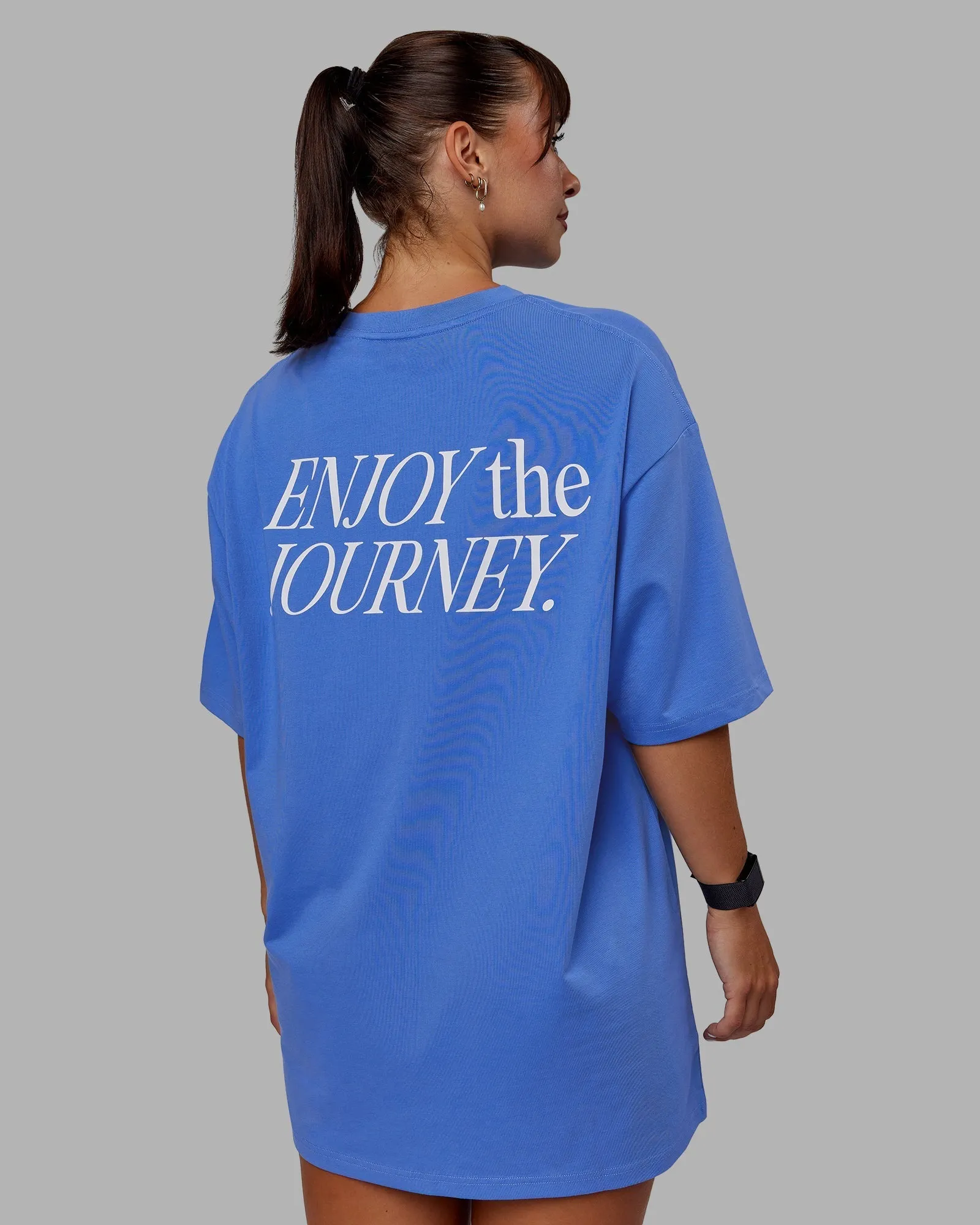 VS1 FLXCotton Tee Oversize - Ultramarine-White
