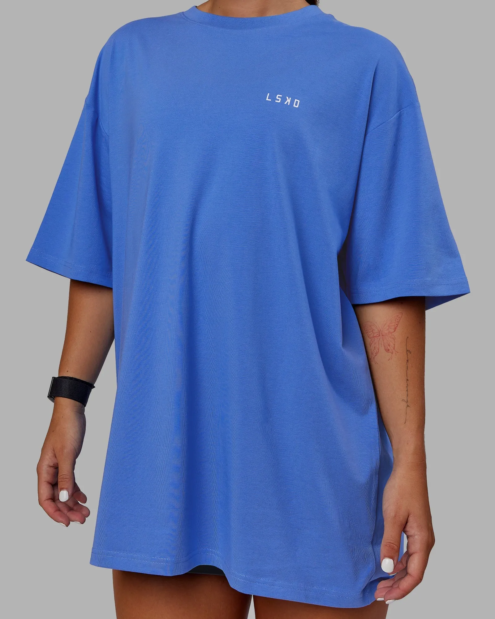 VS1 FLXCotton Tee Oversize - Ultramarine-White