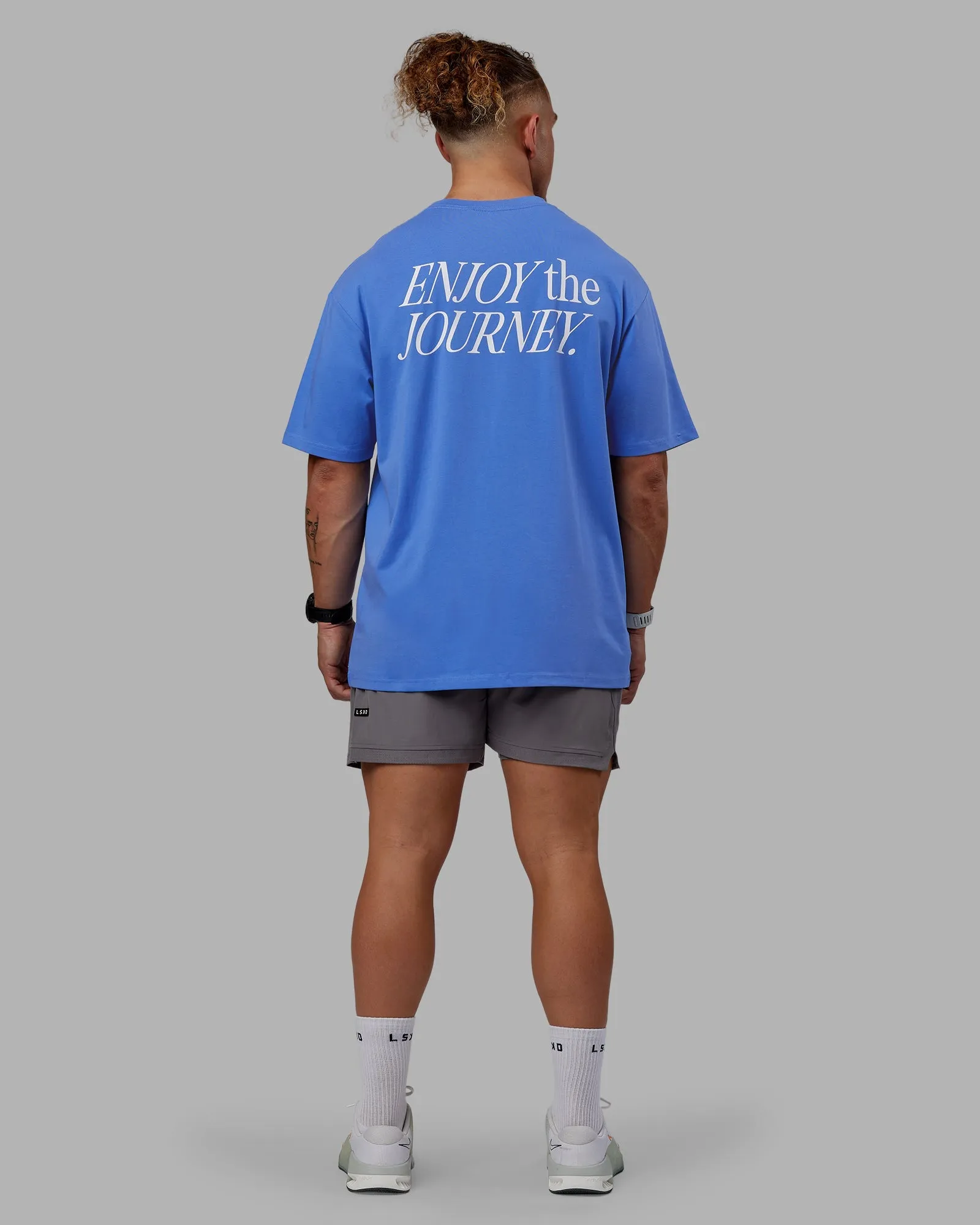VS1 FLXCotton Tee Oversize - Ultramarine-White