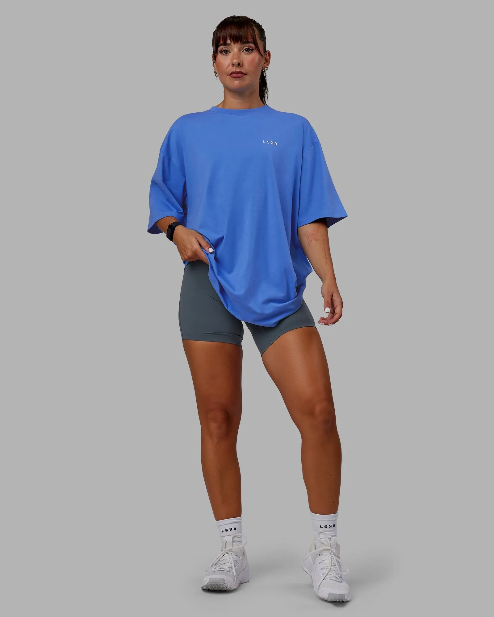 VS1 FLXCotton Tee Oversize - Ultramarine-White