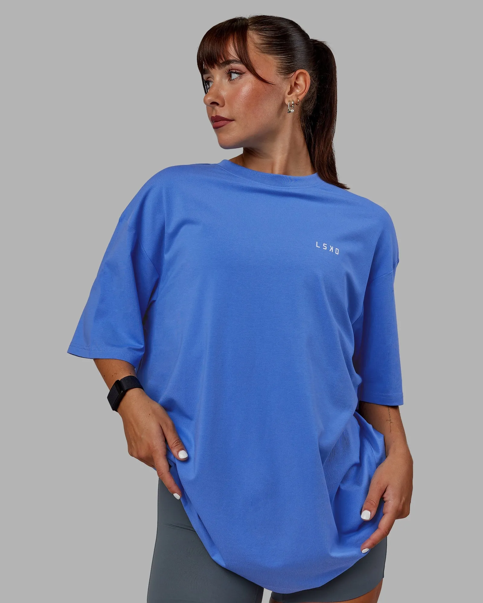 VS1 FLXCotton Tee Oversize - Ultramarine-White