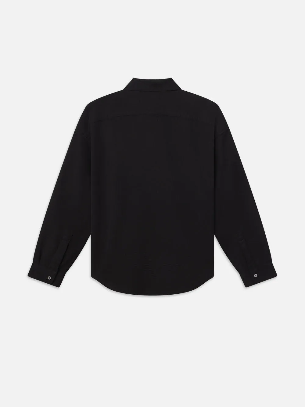 Waffle Textured Shirt -- Black