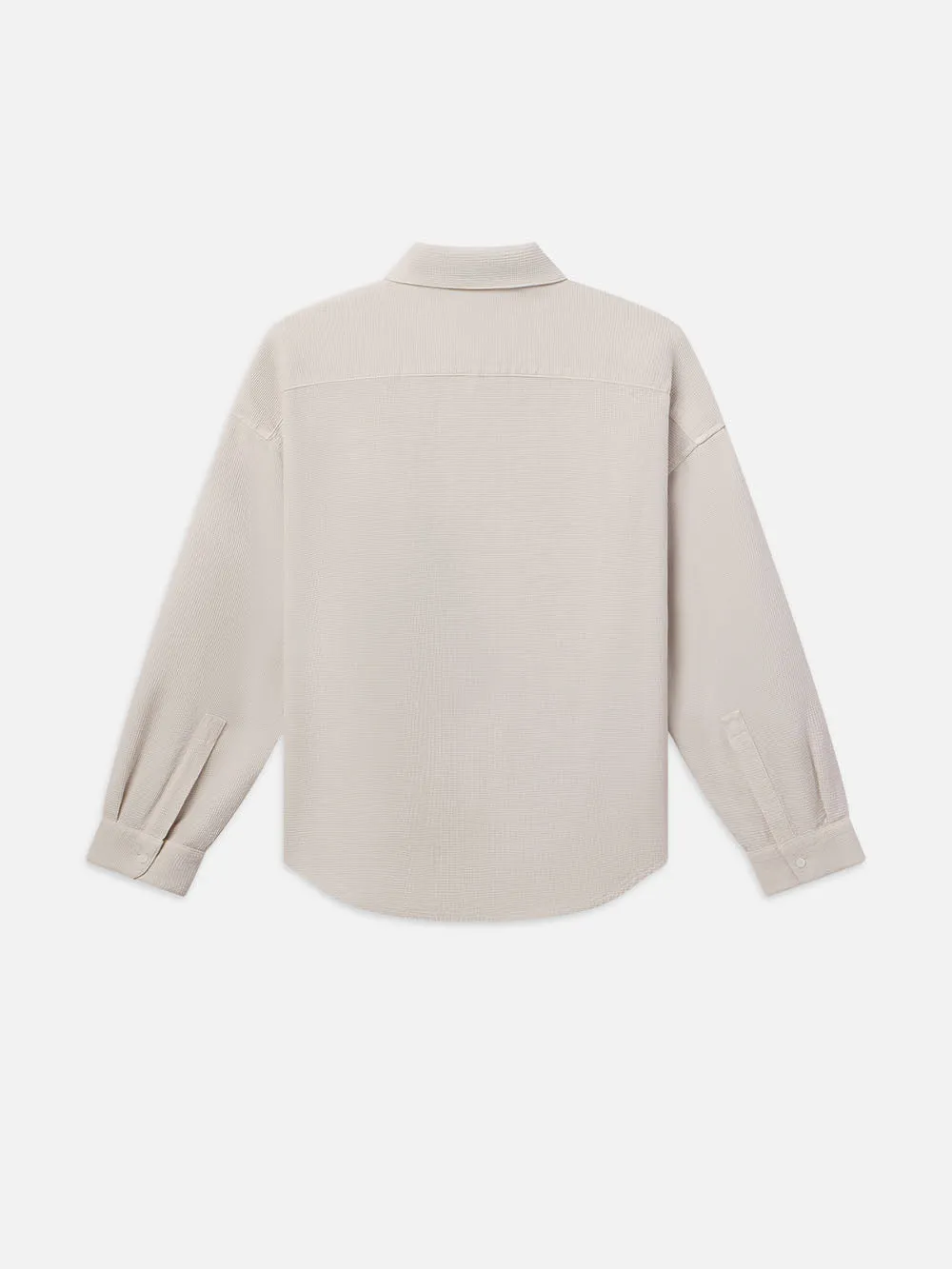 Waffle Textured Shirt -- Off White