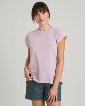 WELL.DER.NESS Go Women's Short Sleeve T-shirt - Lupin Field