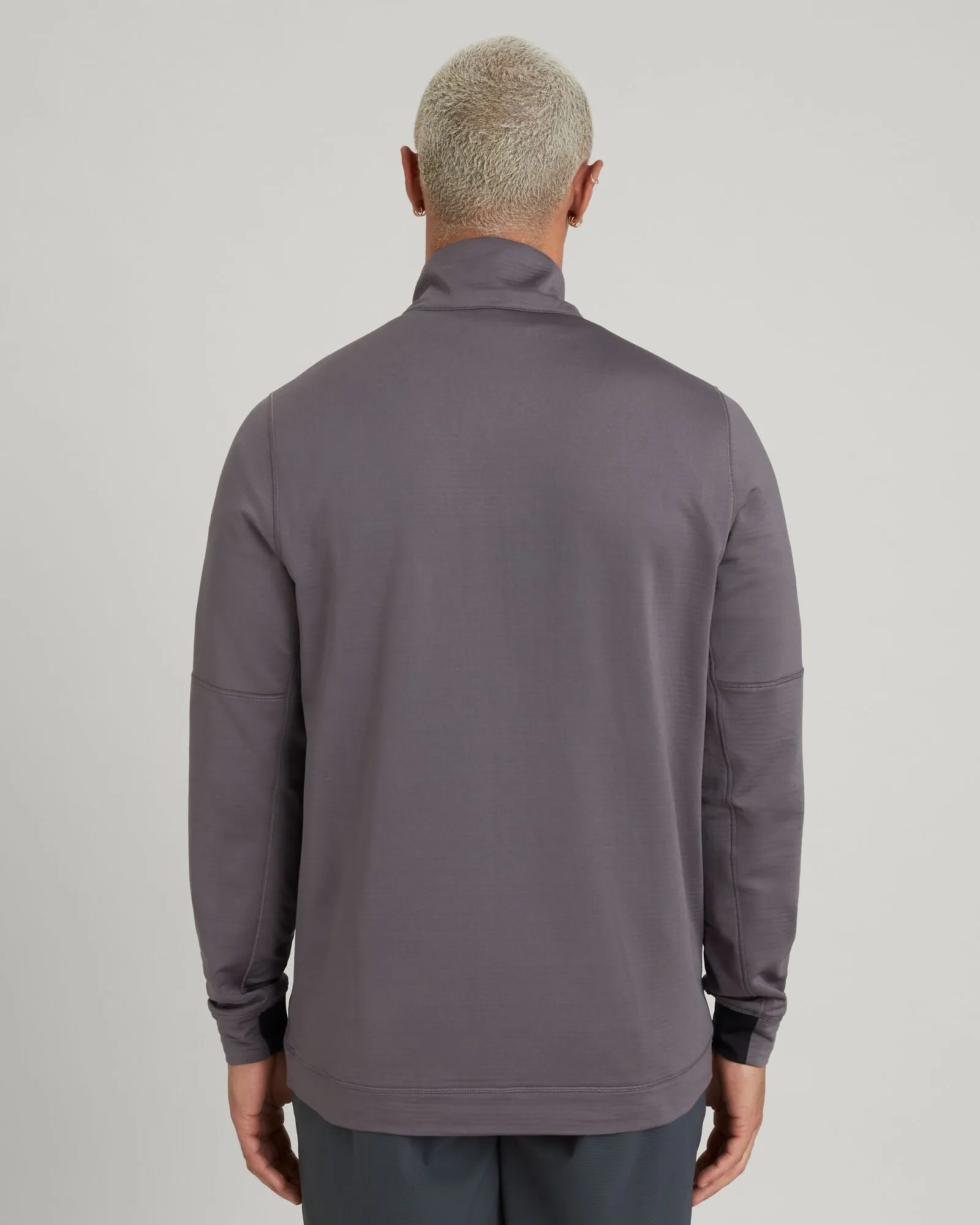 WELL.DER.NESS Play Men's Quarter Zip Pullover - Light Quartz