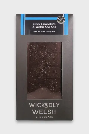 Wickedly Welsh Dark Chocolate & Sea Salt Chocolate Bar