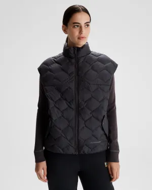 Women's Any Time Down Short Vest - Black Stingray
