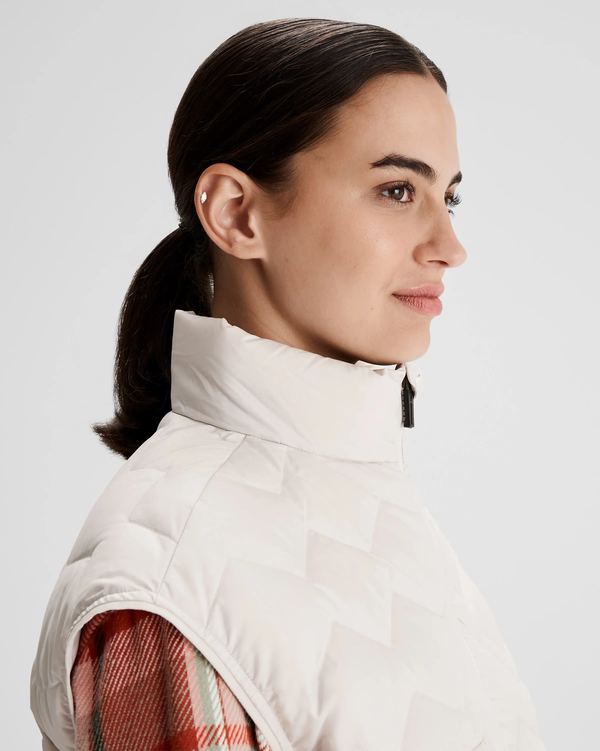 Women's Any Time Down Short Vest - Shroom
