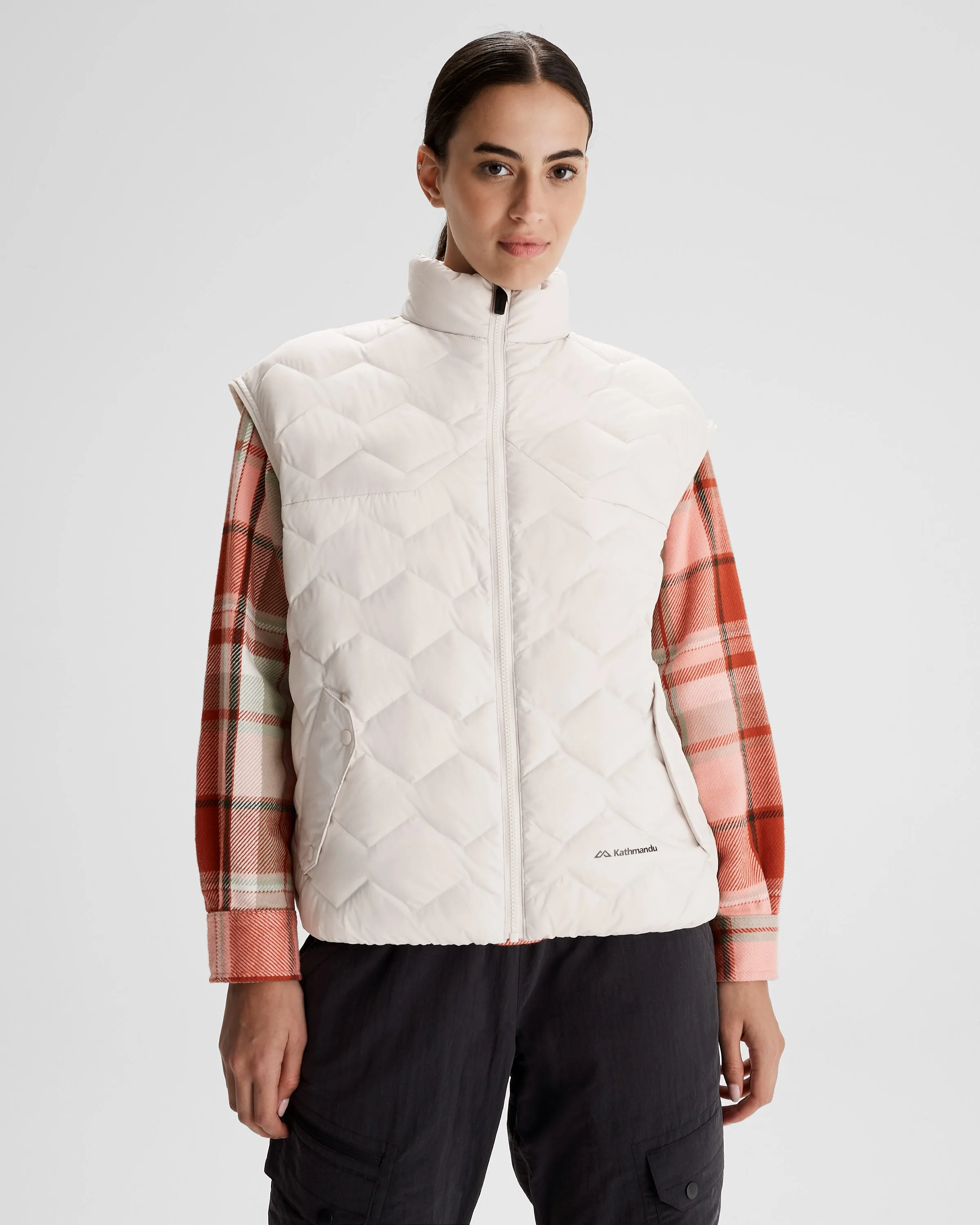 Women's Any Time Down Short Vest - Shroom