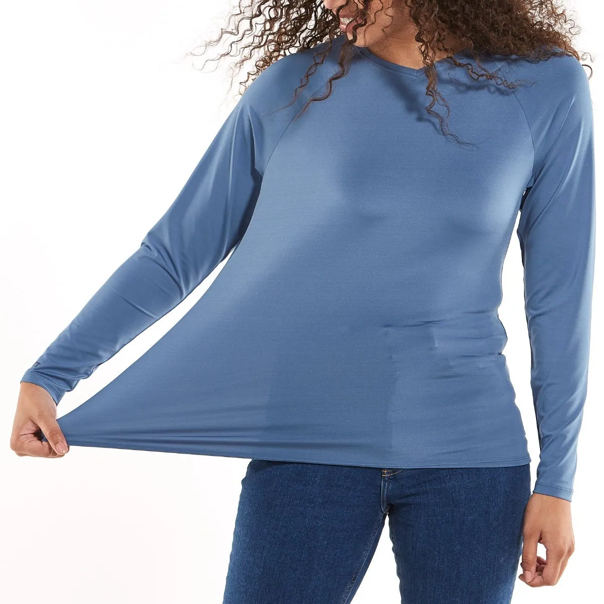 Women's Bosun V-Neck Long Sleeve Tee | Lake Water
