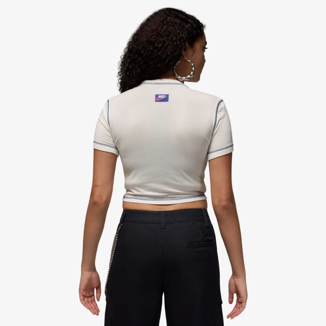 womens jordan rare air s/s tee (white)