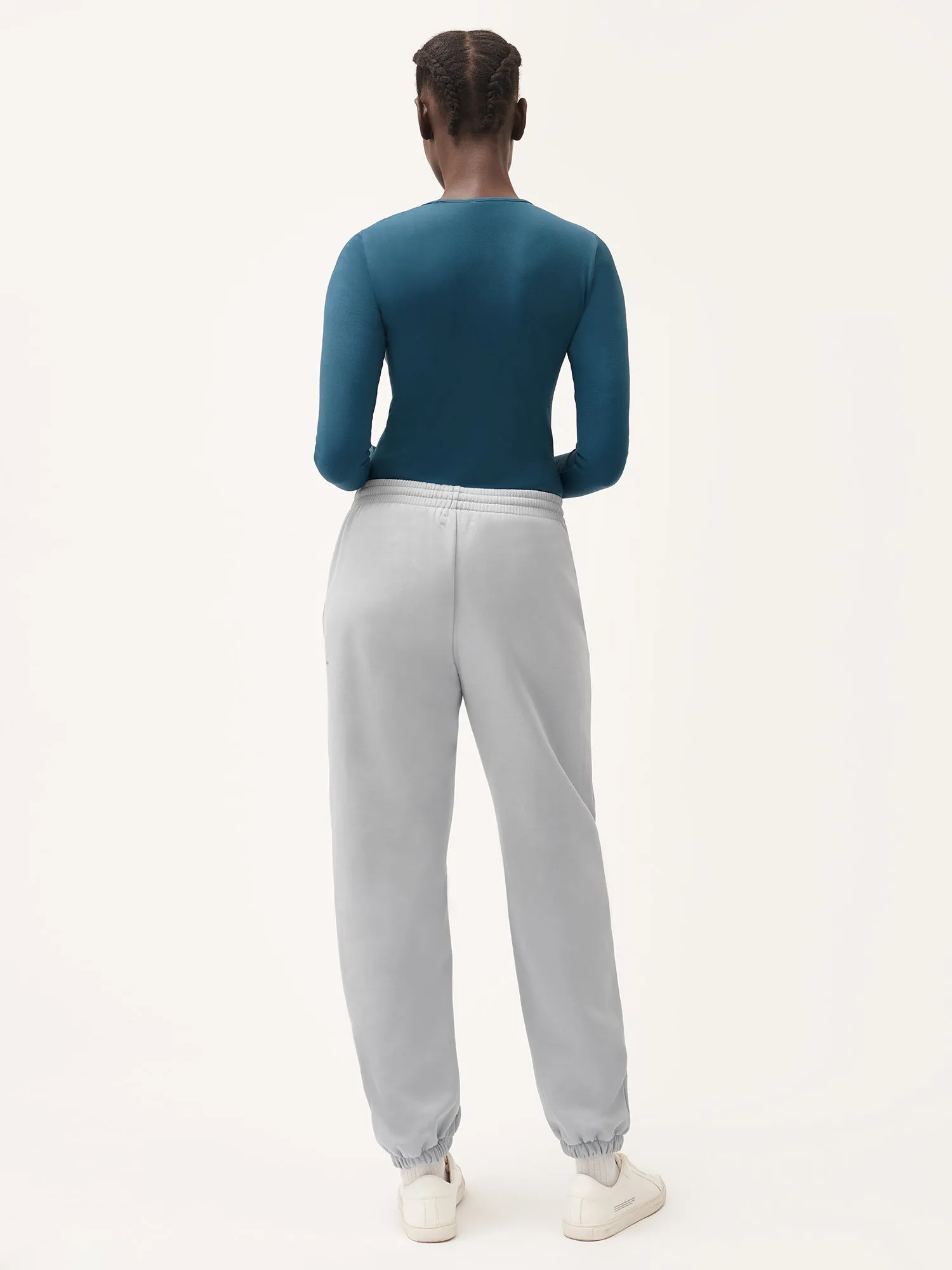 Womens Natural Dye Track Pants—midnight fog grey
