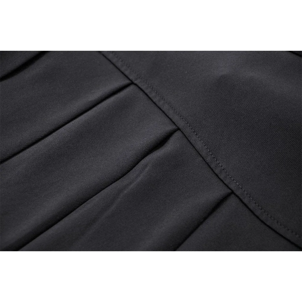 Women's Punk Irregular Buckle Pleated Skirt