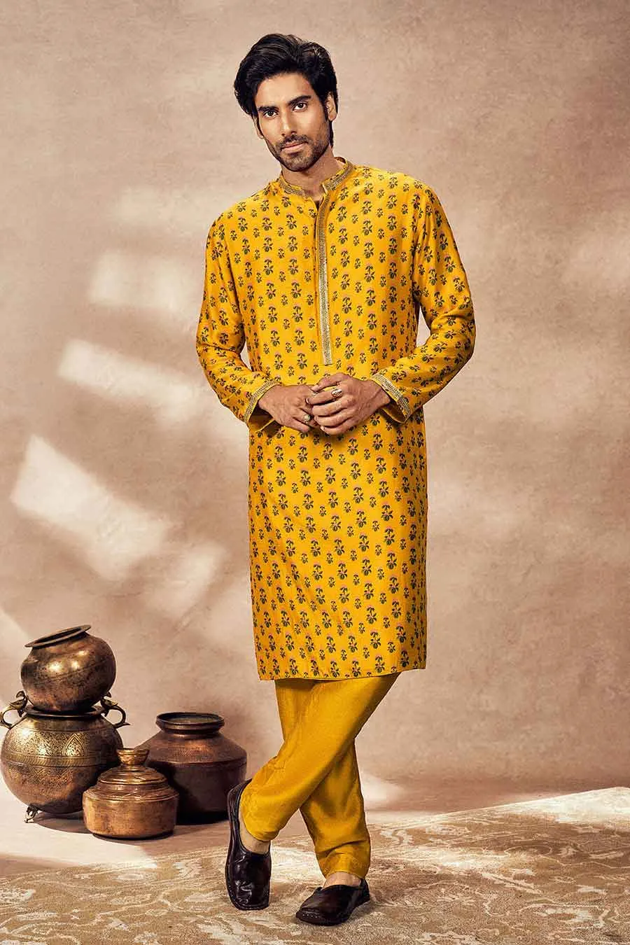 Yellow Pixie Dust Printed Kurta