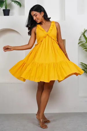 Yellow Ruffle Dress