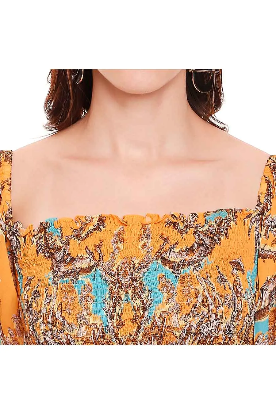 Yellow Top and Dhoti Skirt Co-Ord Set