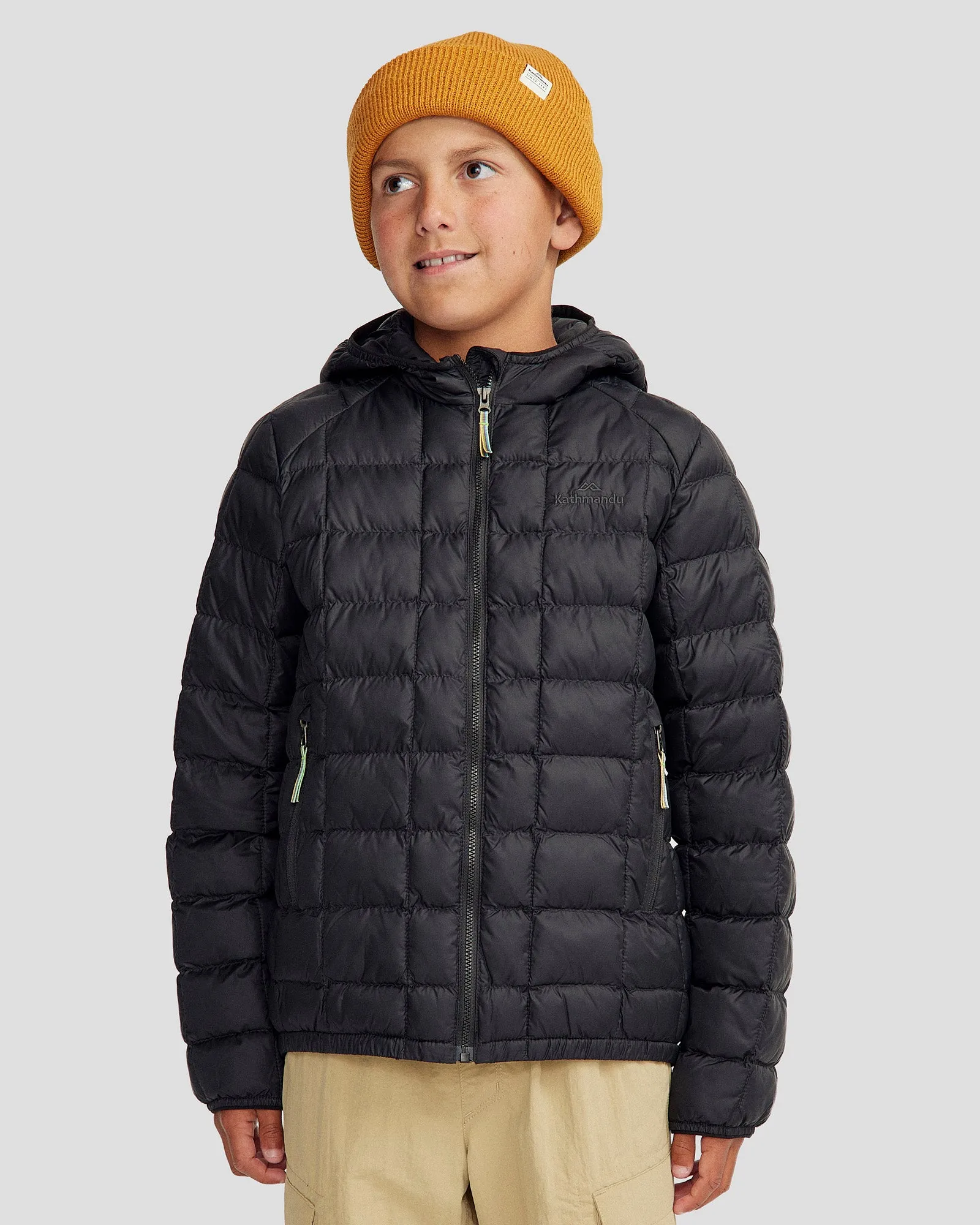 Youth Heli Insulated Hooded Jacket - Black Stingray