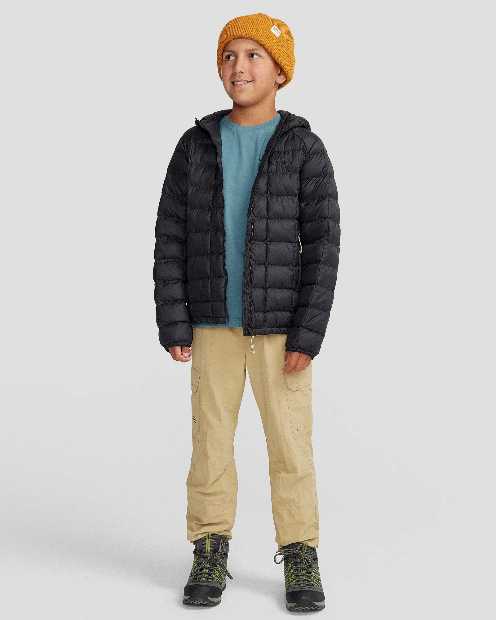 Youth Heli Insulated Hooded Jacket - Black Stingray