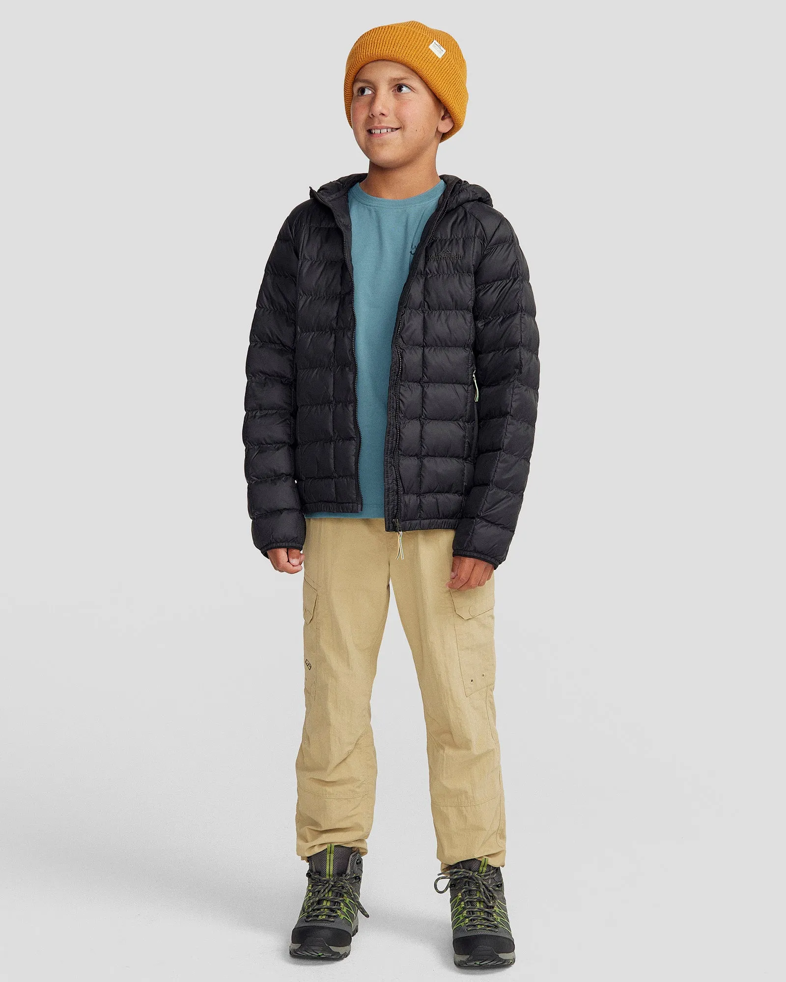 Youth Heli Insulated Hooded Jacket - Black Stingray