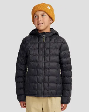Youth Heli Insulated Hooded Jacket - Black Stingray
