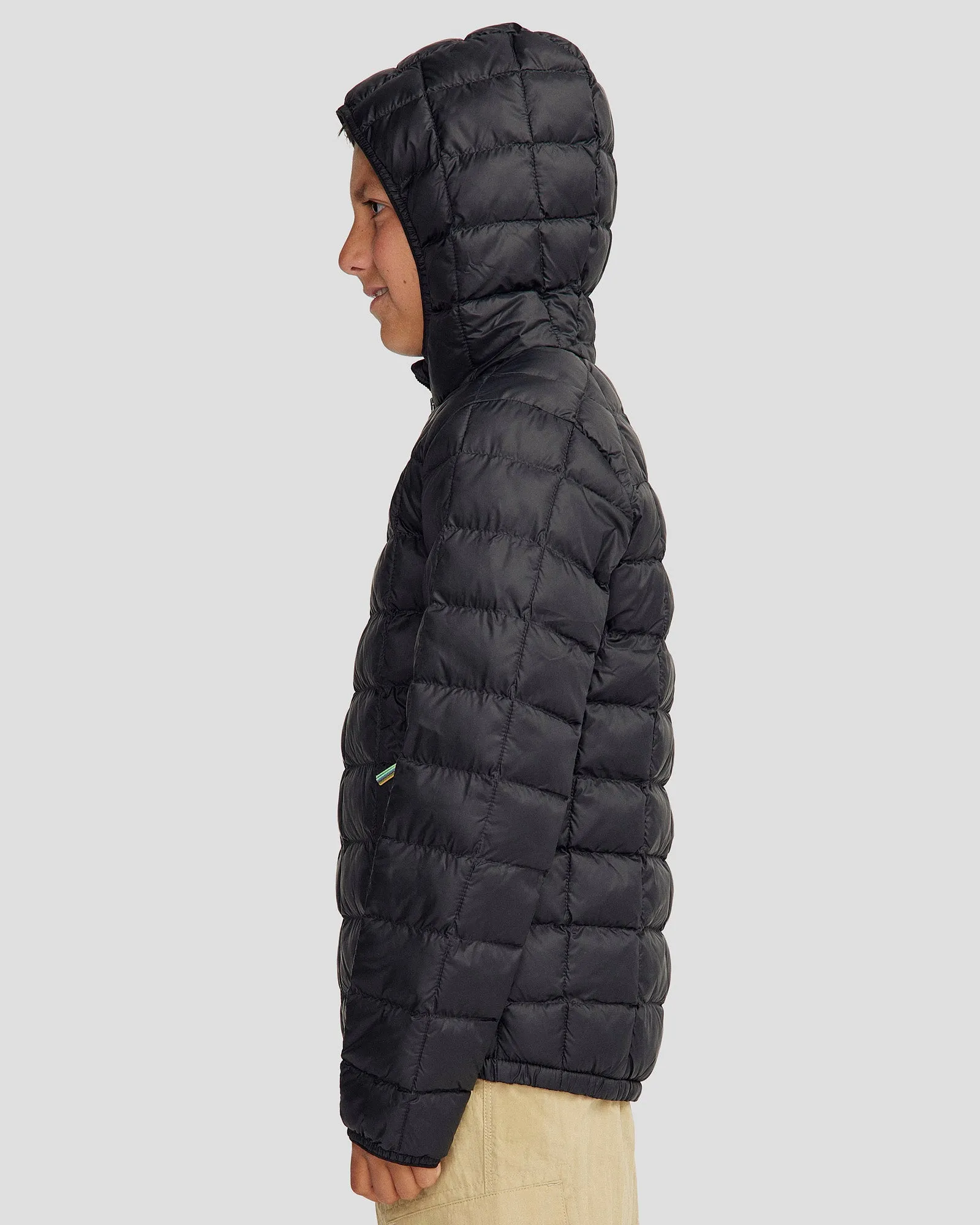 Youth Heli Insulated Hooded Jacket - Black Stingray