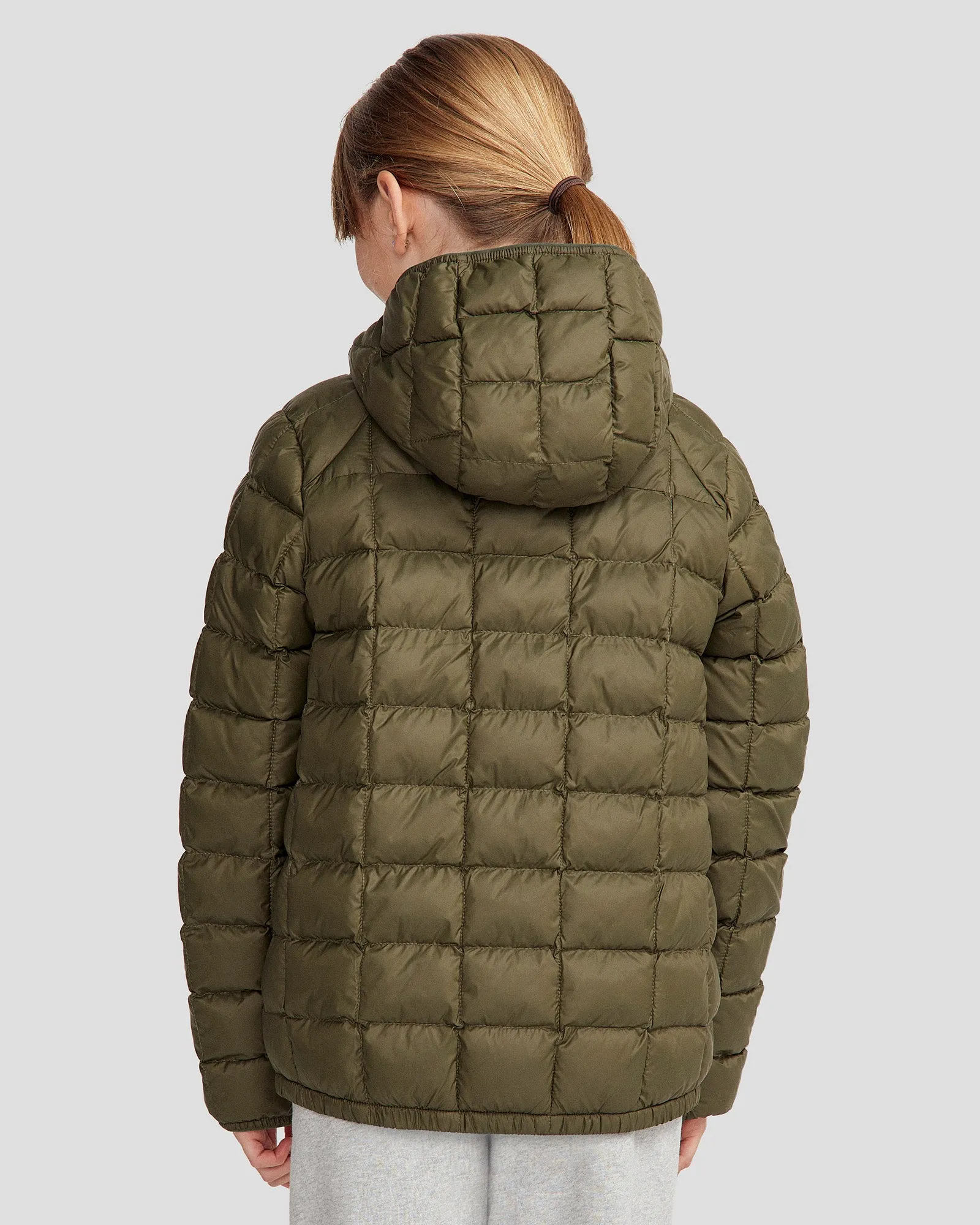 Youth Heli Insulated Hooded Jacket - Light Moss